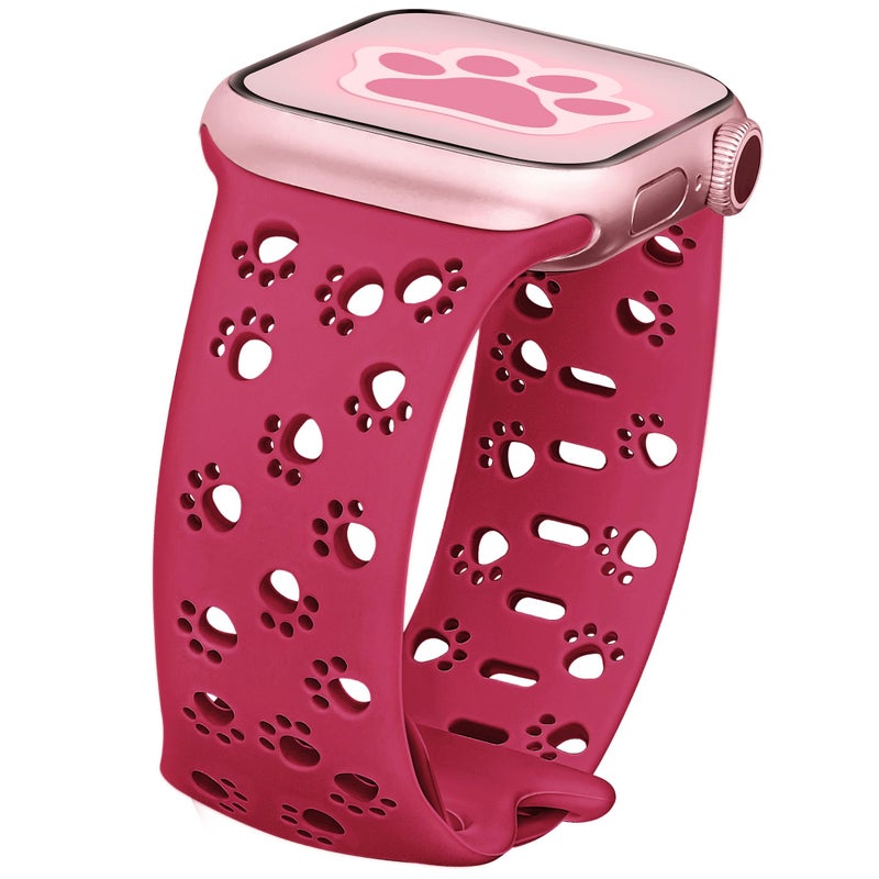 Mazuboho أساور ساعة آبل من السيليكون الناعم بتصميم مخلب كلب لطيف (45/44/49/42 مم) - متوافقة مع ألترا، ألترا 2، السلسلة 9/8/7/6/5/4/SE - Image 2