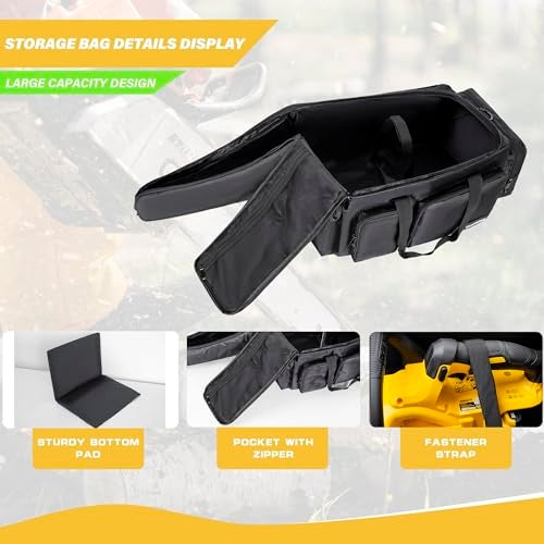 OUUTMEE Chainsaw Carrying Case, Waterproof Foldable Chainsaw Storage Bag Compatible with EGO, Dewalt, Greenworks 14 & 16 & 18 Inch Cordless Power Chainsaw & Accessories - Image 3