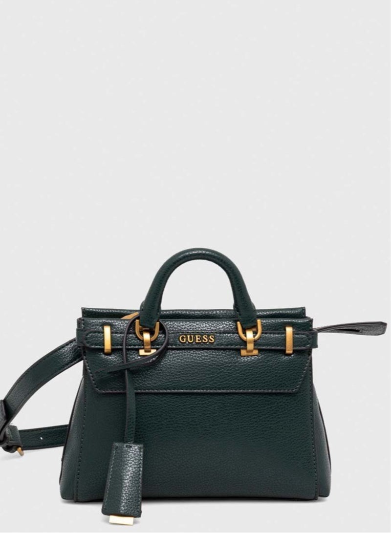 Sestri Pebbled Faux Leather Satchel Bag