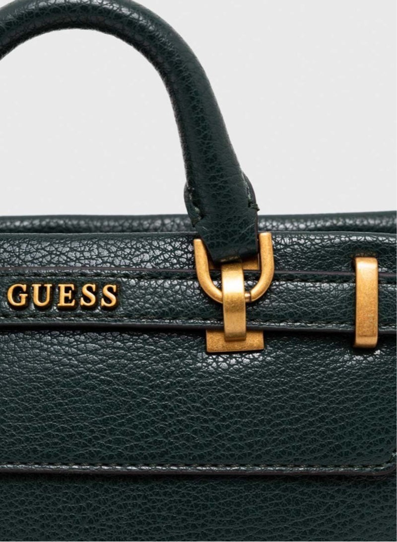 Sestri Pebbled Faux Leather Satchel Bag