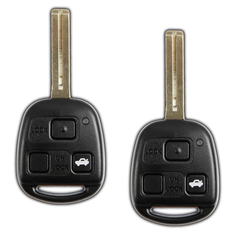 KeylessOption 2X KeylessOption Key Fob Replacement for 2004 2005 2006 2007 2008 2009 2010 Lexus ES330 RX330 RX400h RX350 RX450h Remote 3Button HYQ12BBT Locksmith Required
