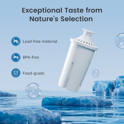 AquaCrest AQUA CREST Replacement for Brita® Filter, Brita® Water Pitchers and Dispensers, Classic OB03, Mavea® 107007, and More, NSF Certified Pitcher Water Filter, 1 Year Filter Supply, 6 Count - Image 5