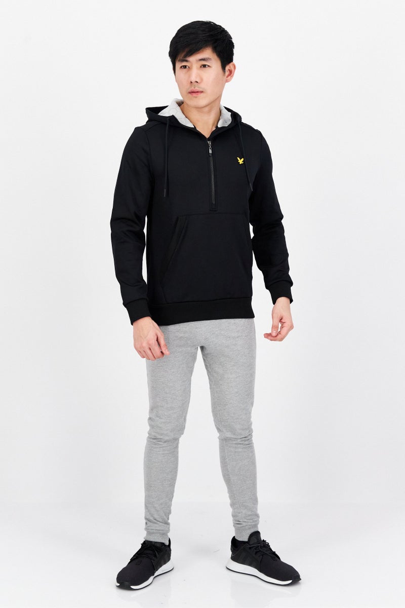 Lyle & Scott Men Hooded Long Sleeve Embroidered Logo Sweatshirt, Black - Image 3