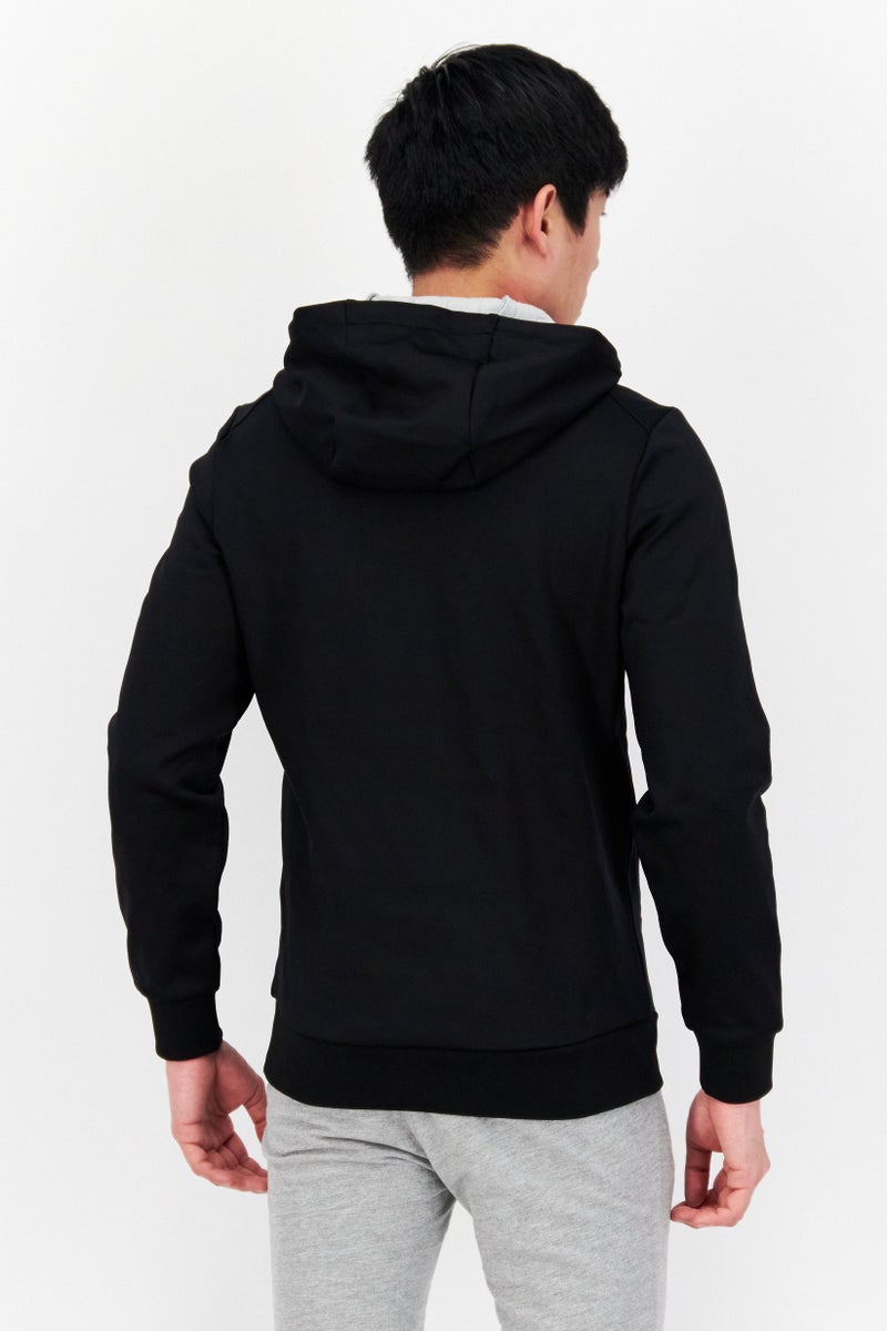 Lyle & Scott Men Hooded Long Sleeve Embroidered Logo Sweatshirt, Black - Image 2