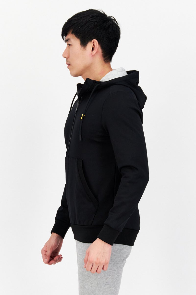Lyle & Scott Men Hooded Long Sleeve Embroidered Logo Sweatshirt, Black - Image 4