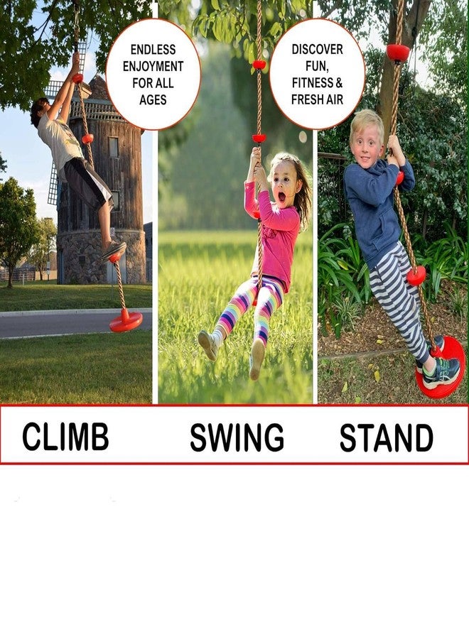 kartfury Platform Disc Tree Swing for Kids, Rope Climbing Swing Seat, 91 cm Diameter - Image 3