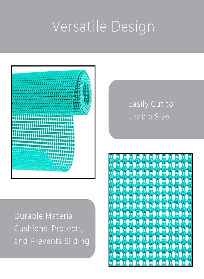Smart Design Classic Grip Shelf Liner- Non Adhesive Home Organization Shelf Liners - Strong Grip, Non Slip, Easy Clean - Perfect for Desk, Shelves, Kitchen, Bathroom, Cabinet Protection - Mint - Image 4