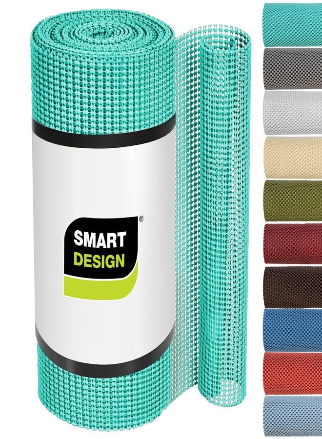 Smart Design Classic Grip Shelf Liner- Non Adhesive Home Organization Shelf Liners - Strong Grip, Non Slip, Easy Clean - Perfect for Desk, Shelves, Kitchen, Bathroom, Cabinet Protection - Mint - Image 1