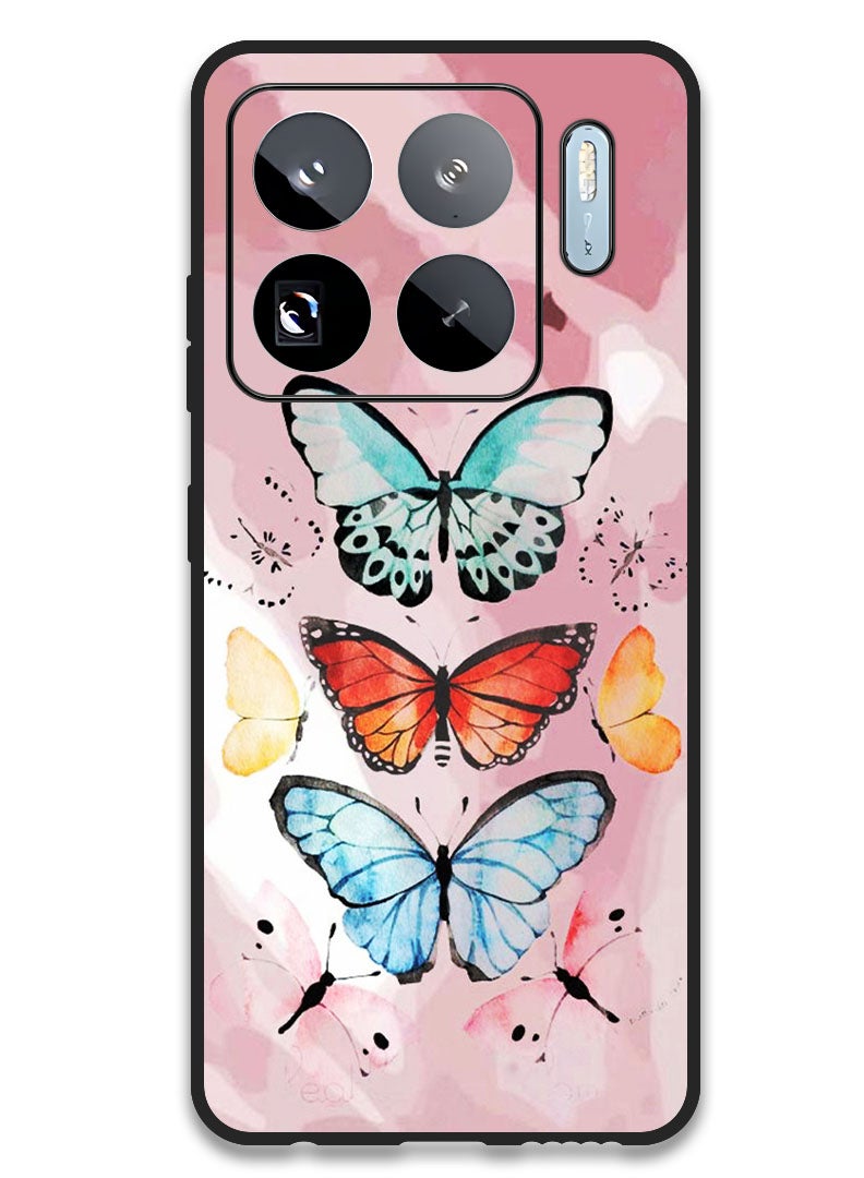 Theodor Case Compatible with Xiaomi 15S Pro 6.73 Inch Protection Shockproof Bumper Cover Butterflies (2) - Image 1