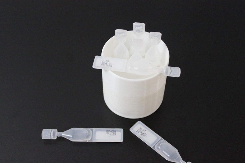 Znet3D Eye Drop Vials Holder & Storage with a Pressure-Fitted lid - Holds 7 Single Use Disposable Vials - Keep Your Eye Drop vials Organized and Clean (White) - Image 4