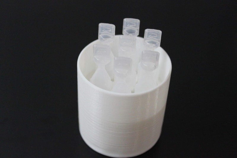 Znet3D Eye Drop Vials Holder & Storage with a Pressure-Fitted lid - Holds 7 Single Use Disposable Vials - Keep Your Eye Drop vials Organized and Clean (White) - Image 5
