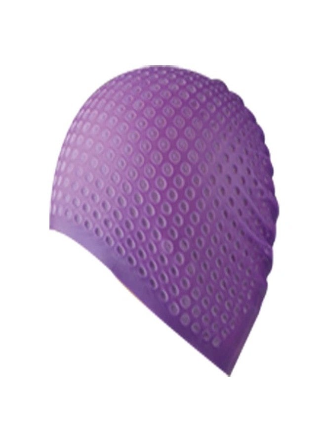 AASHRAY Swimming Cap Inner Bubble Dotted Cap for Women Girls Men Boys Swim Cap for Long Hair | Anti Slip Silicone Swiming Cap Ideal for Everyday use.(Extra Long & Soft) (Assorted) - Image 2