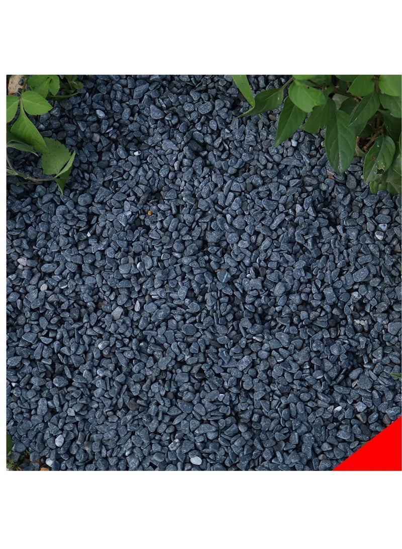 vsell24 3kg Natural River Rock Pebbles - Versatile Black Decorative Stones for DIY Home Décor and Landscaping - Image 1