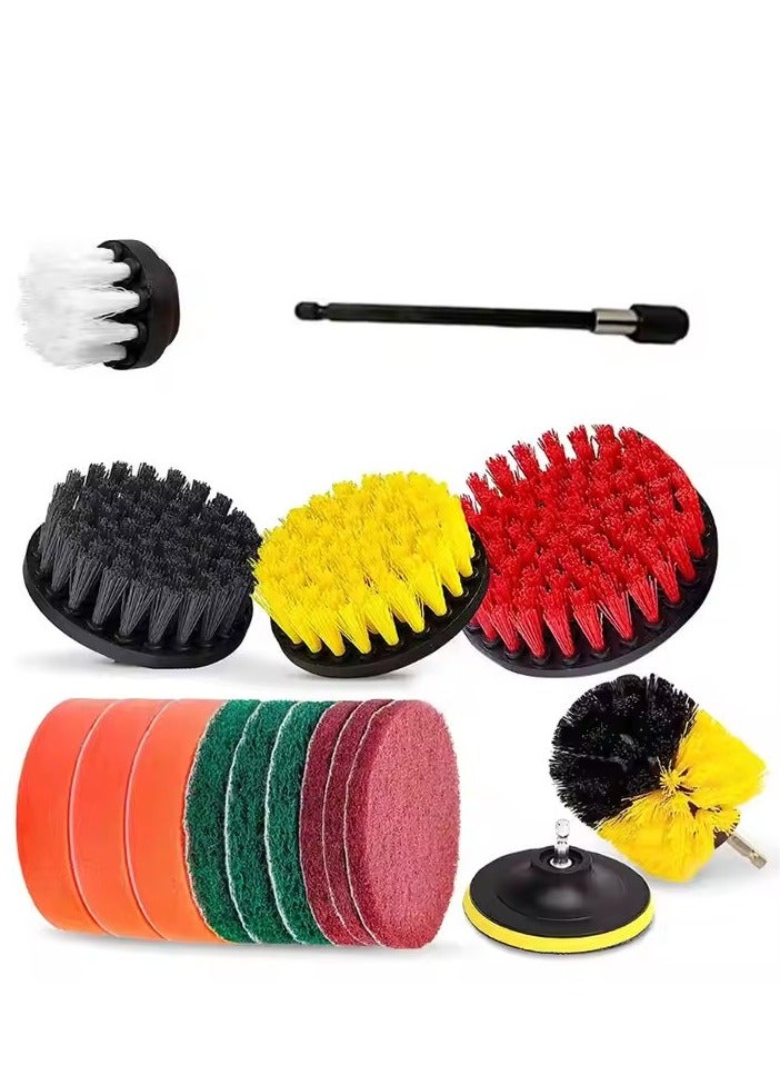 Loquat 24-Piece Drill Brush Attachment Set - Power Scrubber Brush Cleaning Kit - Multi-Purpose Drill Brush with Curtain Cleaning Dusting Brush for Bathroom Surfaces, Grout, Floors, Tubs, Showers, Tiles, Kitchens and Cars - Image 1