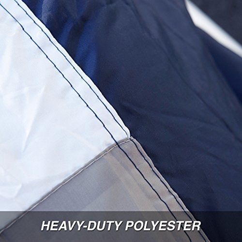Budge Sportsman Motorcycle Cover, Navy/White, Water-Resistant, Universal Fit, Fits up to 114", Extra Large (MC-6) - Image 3
