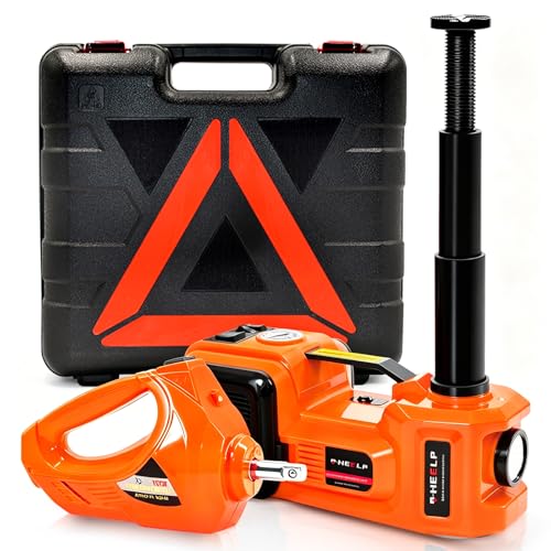 E-HEELP EHEELP Electric Car Jack Kit 5Ton 12V Hydraulic Car Jack Lift Lifting Range 61177 inch with Electric Impact Wrench for SUV MPV Sedan Truck Change Tires Garage Repair - Image 1
