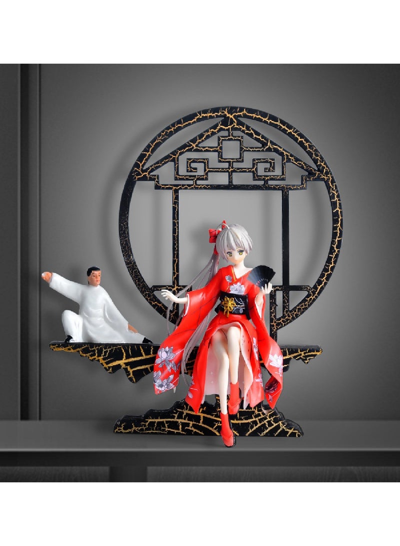 Brown Wooden Frame Kasuga Wild Dome Series Figures 