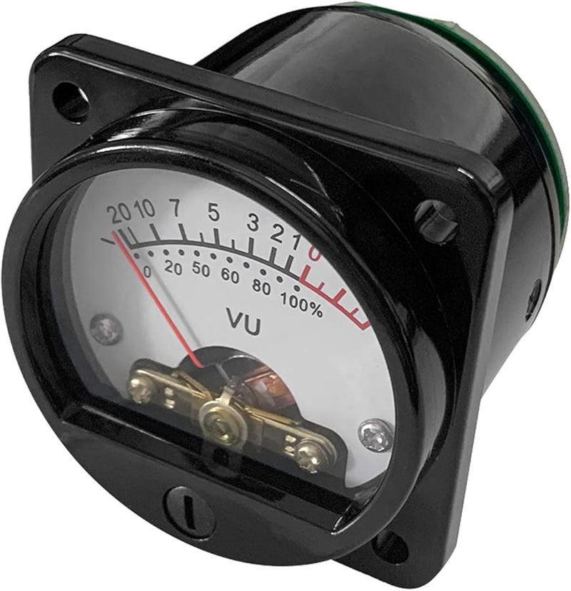 FTVOGUE مقياس VU 2 قطعة مع لوحات السائق ضوء خلفي علبة معدنية ABS أسود 4.5 سم لتسجيل الصوت - Image 1