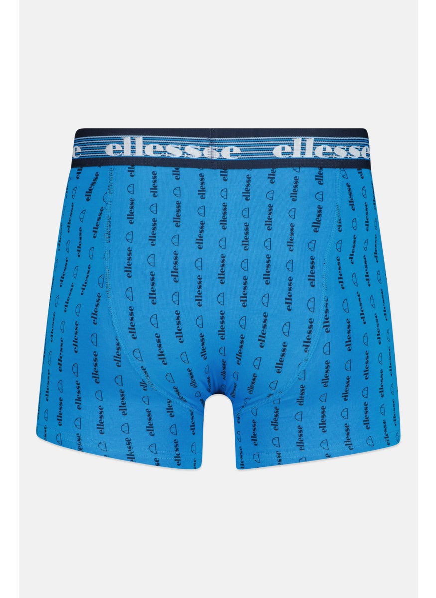 Ellesse Men 3 Pieces Brand Logo Trunks, Navy/Red  - Image 3