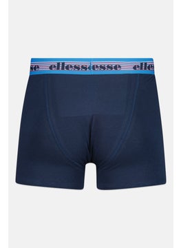Ellesse Men 3 Pieces Brand Logo Trunks, Navy/Red  - Image 4
