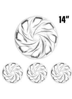 Pistol Wheel Cover Kit PISTOL 14 Inch Hubcaps Set of 4PC Automotive Wheel Cap with Universal Fit - Pistol Silver Colour High Quality  - Image 1