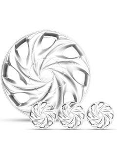 Pistol Wheel Cover Kit PISTOL 14 Inch Hubcaps Set of 4PC Automotive Wheel Cap with Universal Fit - Pistol Silver Colour High Quality  - Image 3