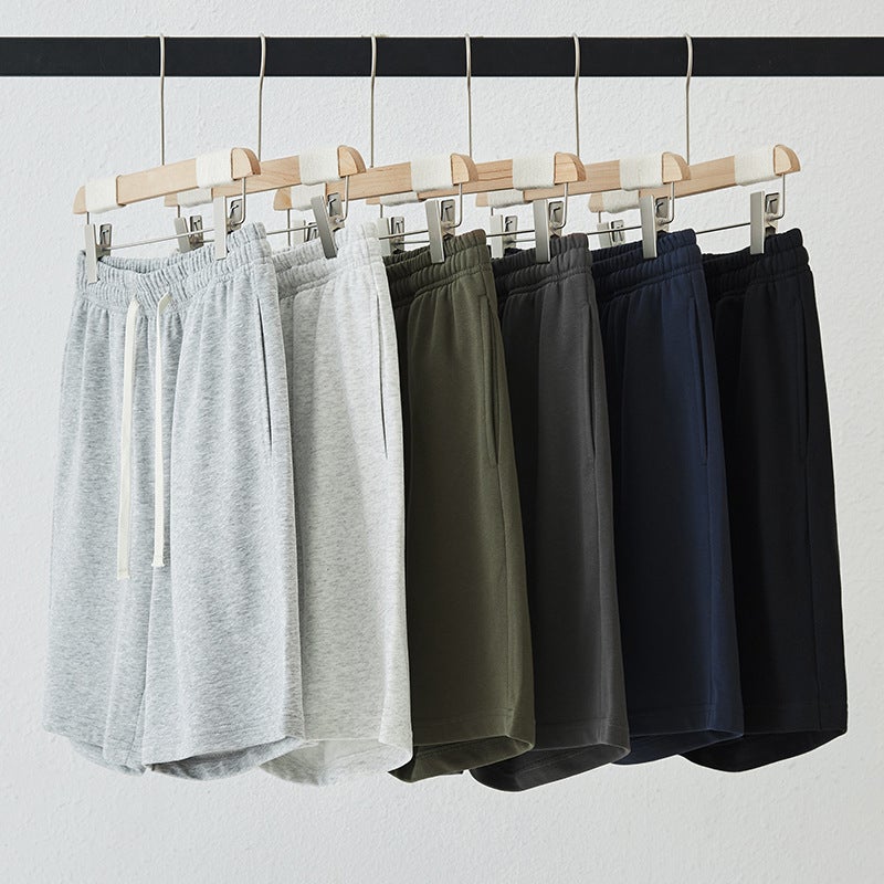 Five-Point Shorts, Men''s Pants, Terry Sports Shorts, Trendy Casual Sweatpants for Men and Women, Versatile Summer Straight Pants - Image 2
