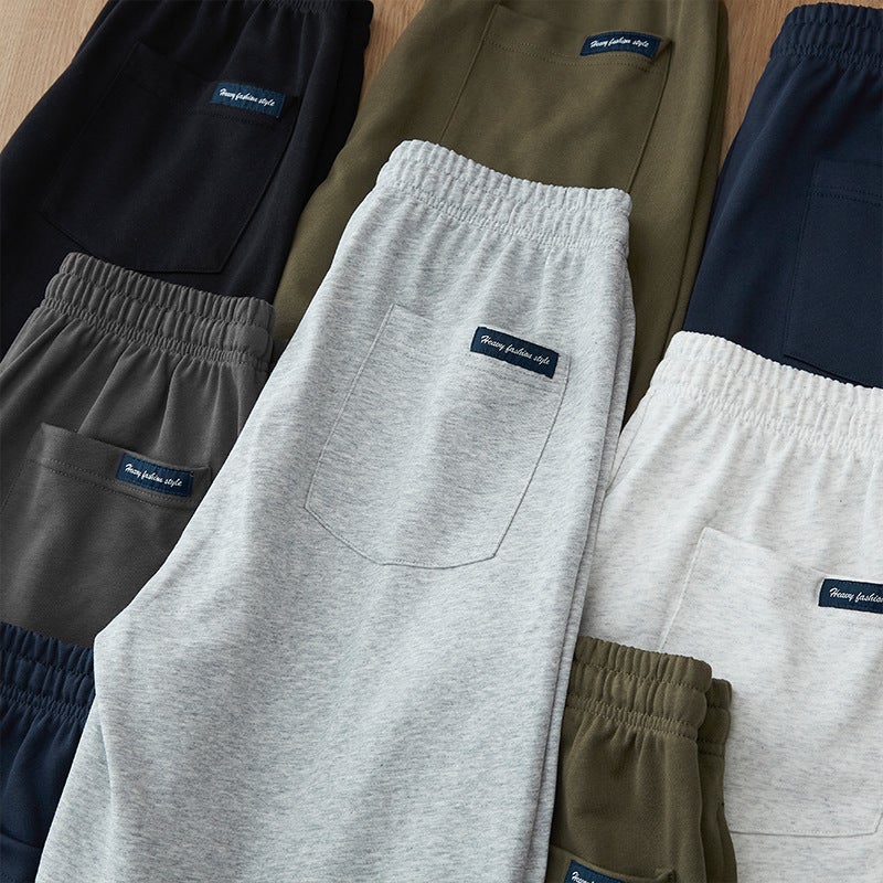 Five-Point Shorts, Men''s Pants, Terry Sports Shorts, Trendy Casual Sweatpants for Men and Women, Versatile Summer Straight Pants - Image 5