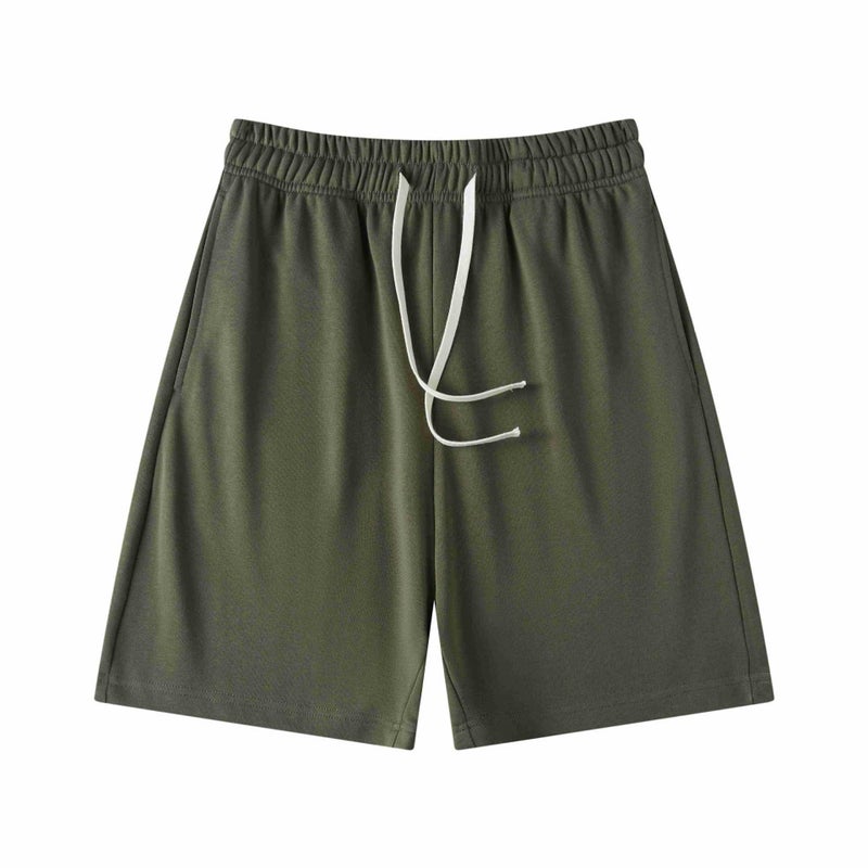 Five-Point Shorts, Men''s Pants, Terry Sports Shorts, Trendy Casual Sweatpants for Men and Women, Versatile Summer Straight Pants - Image 1