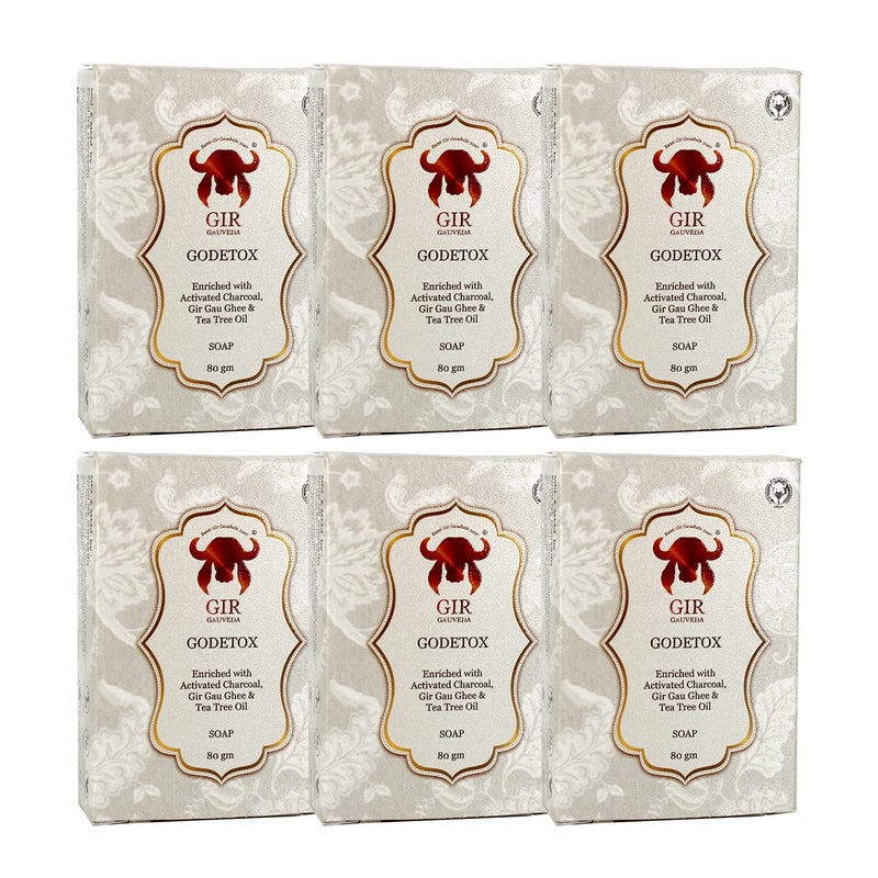 GIR Godetox Herbal Soap 80GM  No Chemical Paraben Free  Natural  Herbal  Pack of 6 - Image 1