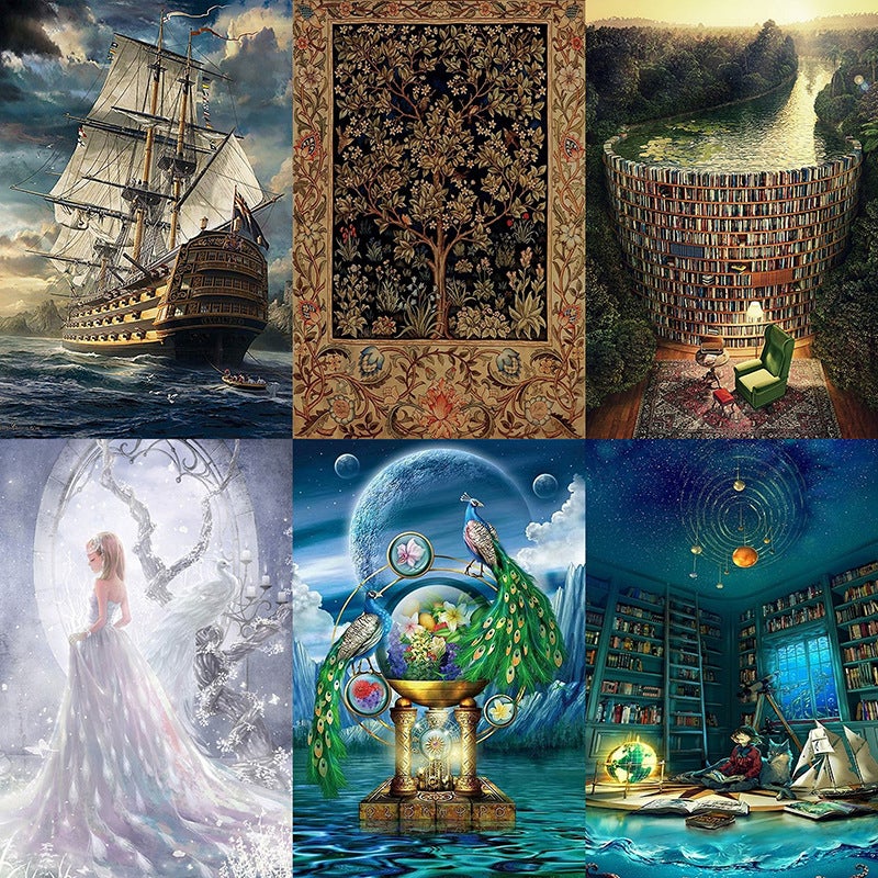 Adult 1000 Pieces Of World Famous Paintings Van Gogh Starry Sky Youth Puzzle Paper Puzzle Decompression Toy Supply - Image 4