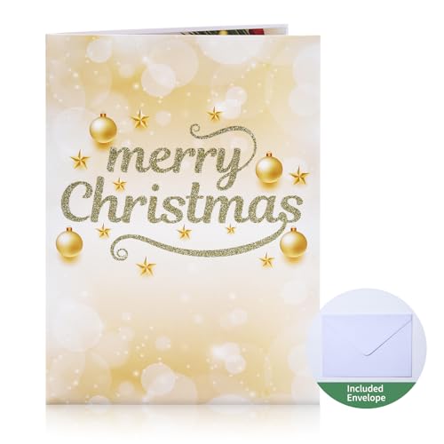 Venhoo Pop Up Christmas Cards with Light and Music, Christmas Tree Design, Handmade 3D Popup Musical Greeting Card for Christmas Holiday Includes Envelop, Playing-We Wish You a Merry Christmas - Image 4