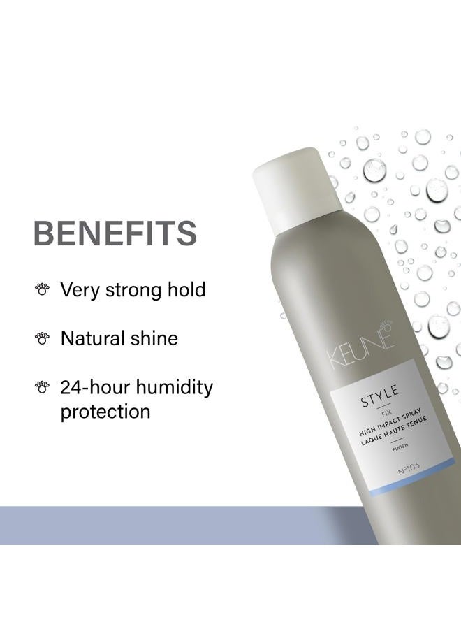 Keune Style High Impact Spray Hairspray for Strong Hold, 24-Hour Hold & Humidity Protection, 9.2 Fl Oz - Image 3