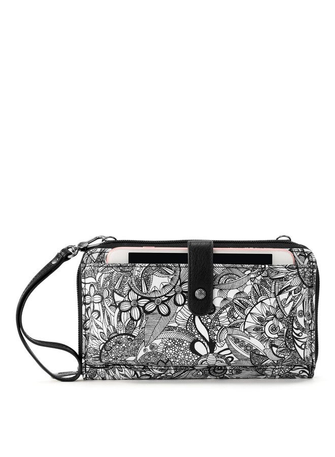 Sakroots Unisexadults Artist Circle Large Smartphone Crossbody Phone Walletblack White Spirit Desert - Image 1