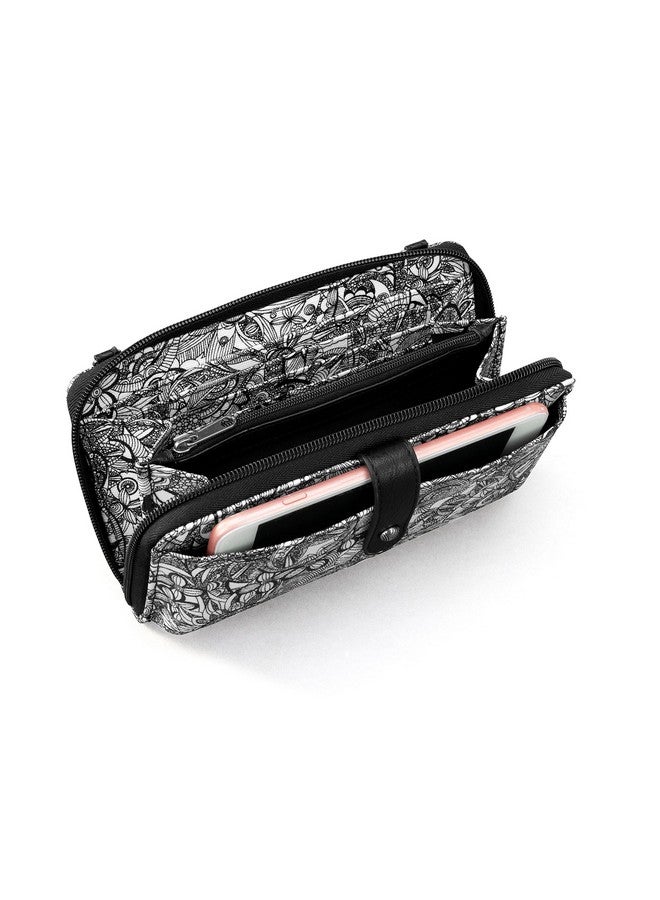 Sakroots Unisexadults Artist Circle Large Smartphone Crossbody Phone Walletblack White Spirit Desert - Image 3