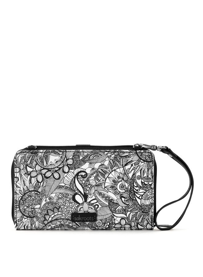 Sakroots Unisexadults Artist Circle Large Smartphone Crossbody Phone Walletblack White Spirit Desert - Image 4