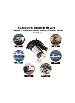 SYOSI Cigarette Lighter Socket, Waterproof Marine Grade 12V Female Socket Plug Outlet Car Cigarette Lighter Dust Plug for DC 12V-24V Marine Boat Motorcycle, Riding Mower, Tractor, Vehicle, GPS(1 Pack)  - Image 2
