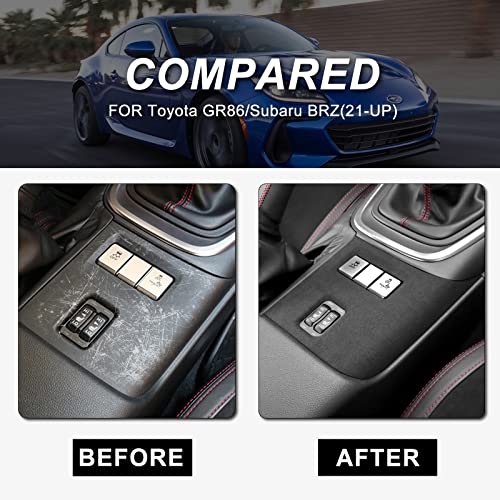 KUNGKIC for MT Toyota GR86 Subaru BRZ 2023 2022 2021 2024 2025 Seat Heating Control Button Cover Center Console Panel 9002 Color Italian Suede Sticker Interior Accessories - Image 2