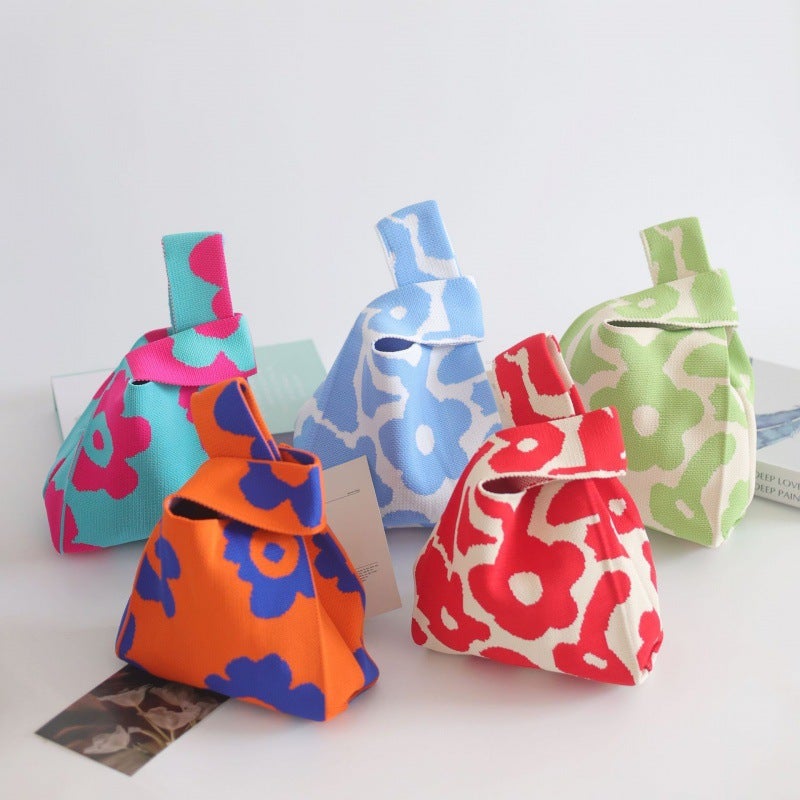 Knitted Bag Handbag Bucket Bag Tote Bag Woven Bag Women'S Bag Women'S Bag Vest Bag Simple Gift - Image 3