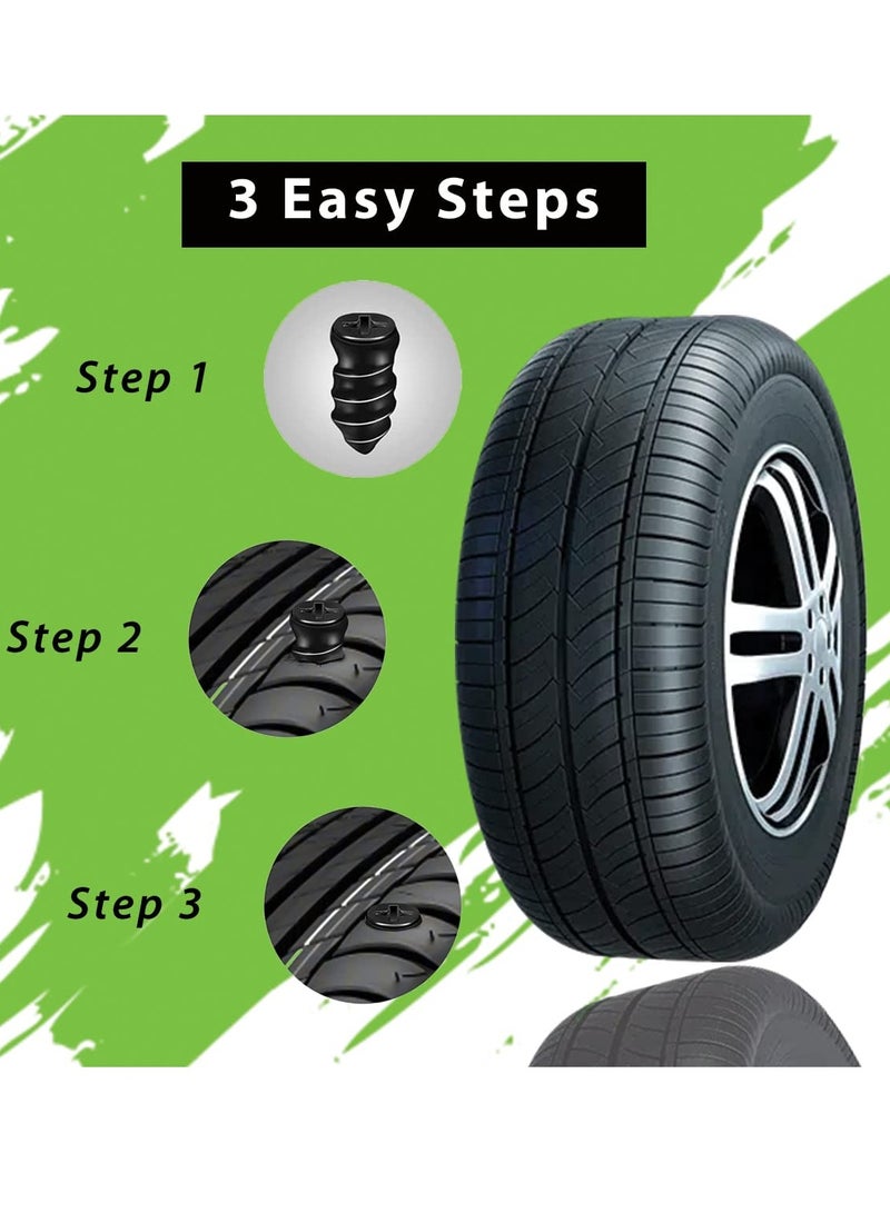 KASTWAVE 20pcs Tyre Repair Kit, Tire Rubber Nails Tool, Self-Service Car Wheel Puncture Repair Screws with Screwdriver Set for Auto, Motorcycle, Bike, Truck, Tractor, Jeep, ATV (10S & 10L) - Image 2