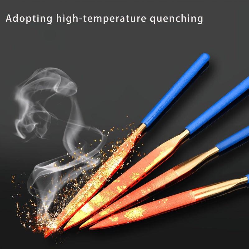 Titanium Plated Diamond File High Frequency Quenching Strong Wear Resistant One Size Metal Jade Polishing Tool - Image 5