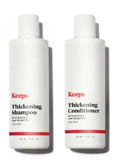 Keeps Keeps Hair Growth Shampoo and Conditioner Set - Treatment for Thinning Hair and Hair Regrowth - Men's Hair Products Infused with Biotin, Caffeine, & Saw Palmetto  - Image 1