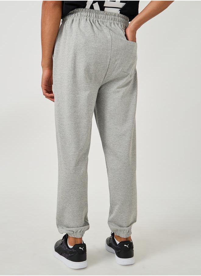 Styli Styli Typography Print Cotton Terry Oversized Fit Joggers  - Image 4