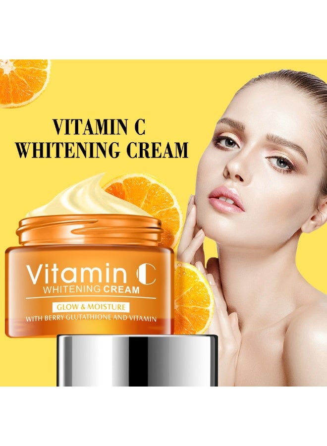 Disaar Vitamin C Moisturizer with Organic Hyaluronic Acid – Brightening and Hydrating Face Cream, Anti-Wrinkle and Anti-Aging Formula, Rich in Antioxidants for Skin Protection, Enhances Glow and Elasticity, Suitable for All Skin Types, 50ml - Image 5