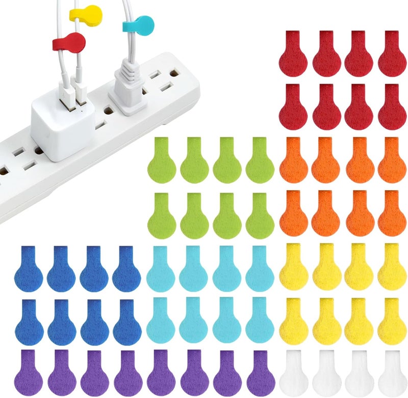 Wrap-It Storage - Mini Multi-Color Cable Labels (60 Pack) - Colorful Charger & Wire Labeler - Image 1