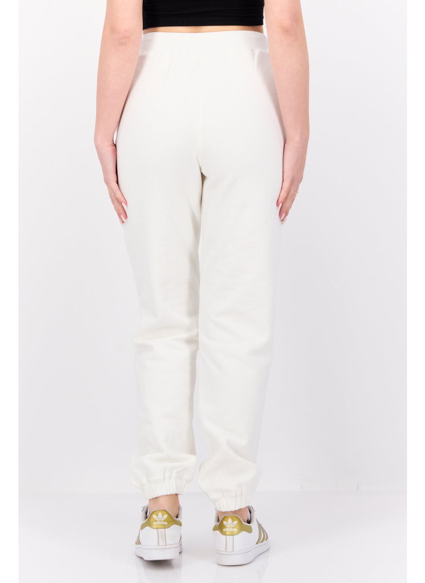NIA Women Regular Fit Plain Jogger Pants, White  - Image 3