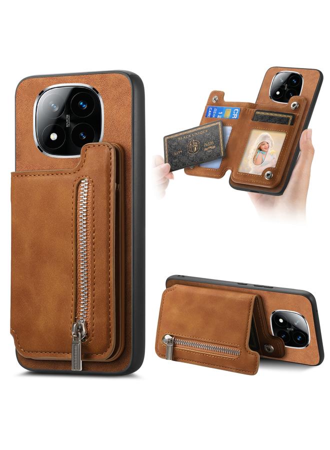 S-TOP Case For Redmi Note 14 Pro+ 5G Retro MagSafe Zipper Wallet Card Bag Back Phone Case - Image 1