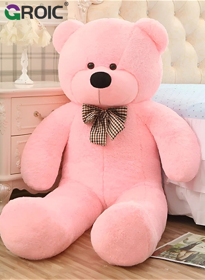 GROIC Big Teddy Bear Plush Stuffed Animals Soft Adorable, Cuddly Stuffed Teddy Large Fluffy Teddies Plush Toy Gift for Kids Birthday Wedding Decorations 31.5 Inch - Pink - Image 1