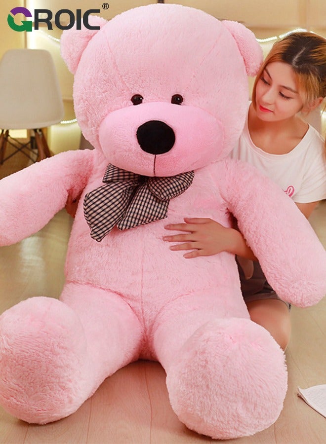 GROIC Big Teddy Bear Plush Stuffed Animals Soft Adorable, Cuddly Stuffed Teddy Large Fluffy Teddies Plush Toy Gift for Kids Birthday Wedding Decorations 31.5 Inch - Pink - Image 2