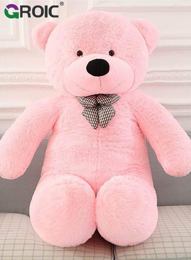 GROIC Big Teddy Bear Plush Stuffed Animals Soft Adorable, Cuddly Stuffed Teddy Large Fluffy Teddies Plush Toy Gift for Kids Birthday Wedding Decorations 31.5 Inch - Pink - Image 5